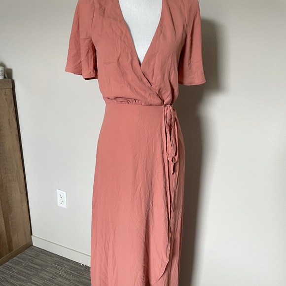 Show me your mumu Sophia Wrap Dress S rustic mauve - Picture 6 of 15